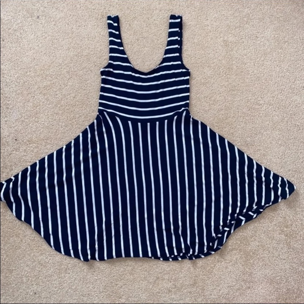 EUC Striped Skater Dress